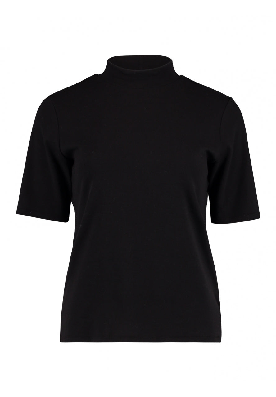 T-shirt halvpolo | SVART