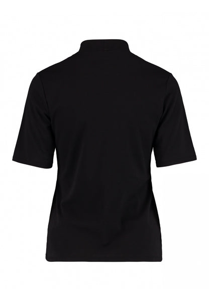 T-shirt halvpolo | SVART