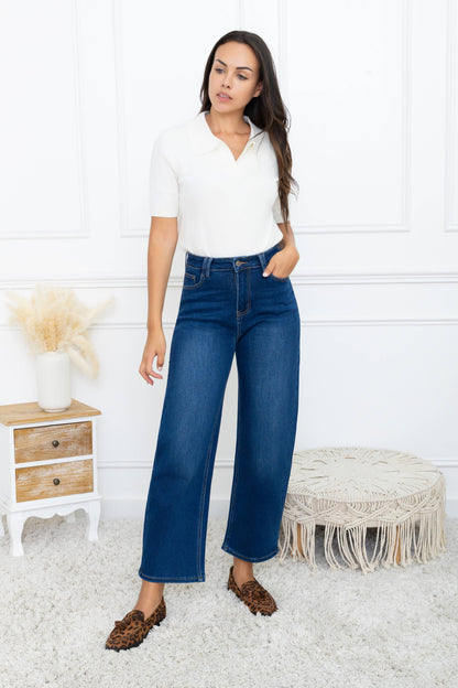 Jeans ballongmodell Barrel, mörkblå: Blue / M/38