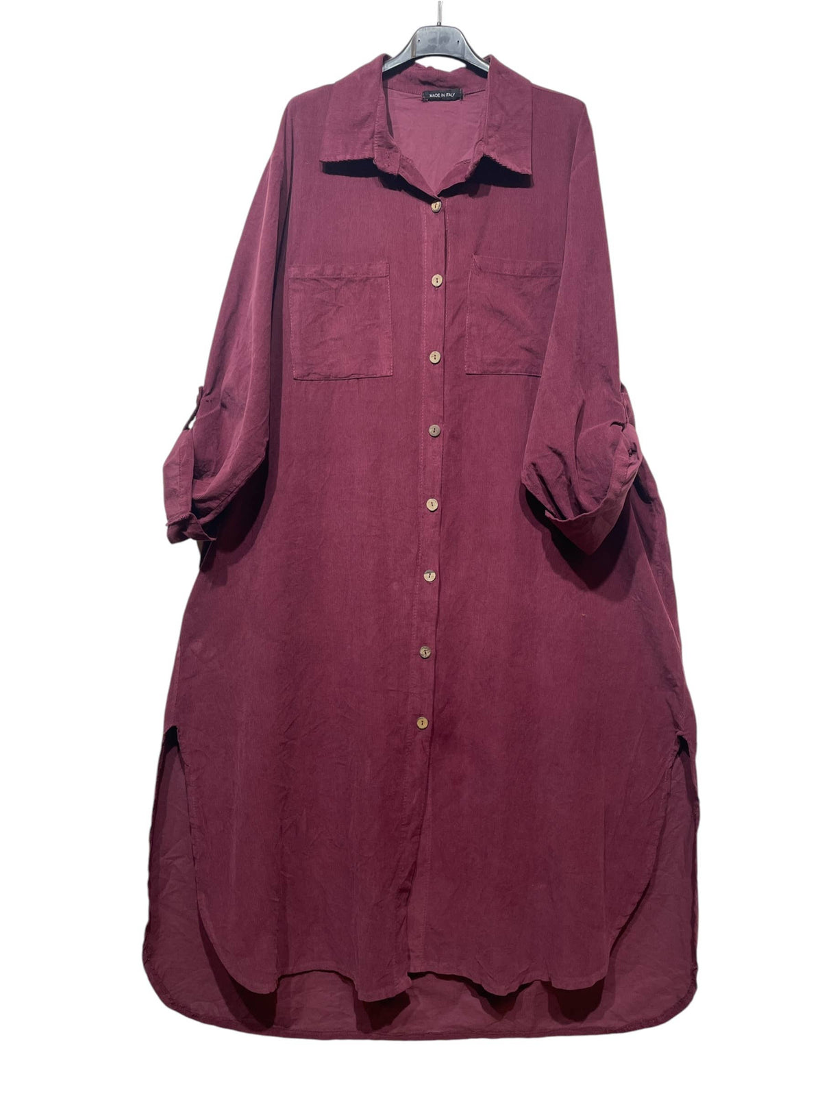 53302 LÅNG SKJORTA I VELOUR: CHOCO