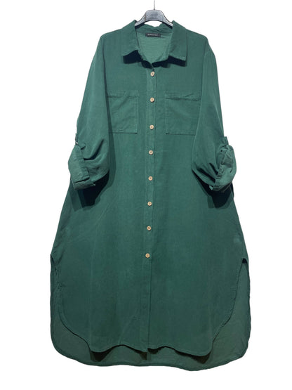 53302 LÅNG SKJORTA I VELOUR: Beige
